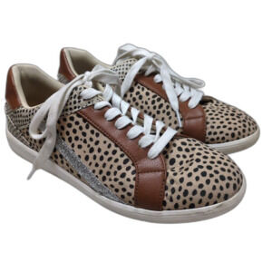 Torrid Womens Animal Print Sneakers Size 11W Cheetah Shoes Grunge Neutral